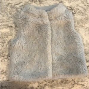 Gray fur vest